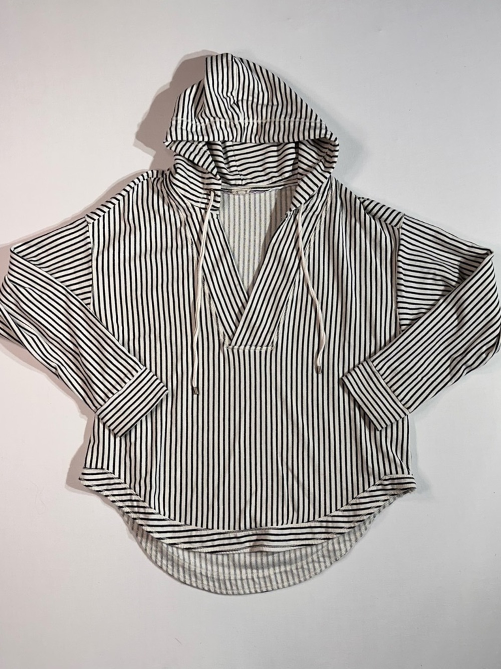 Anthropologie PILCRO Wharfside Nautical Striped Hooded Sweatshirt
